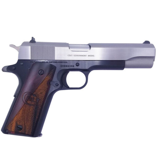 colt series 70 government 38 super auto 5in stainlessblack pistol 91 rounds 1542777 1